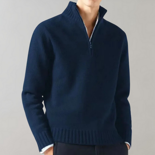 R&B | Stylischer Halb-Reißverschluss Herrenpullover