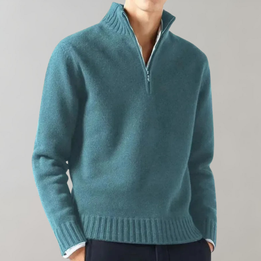R&B | Stylischer Halb-Reißverschluss Herrenpullover