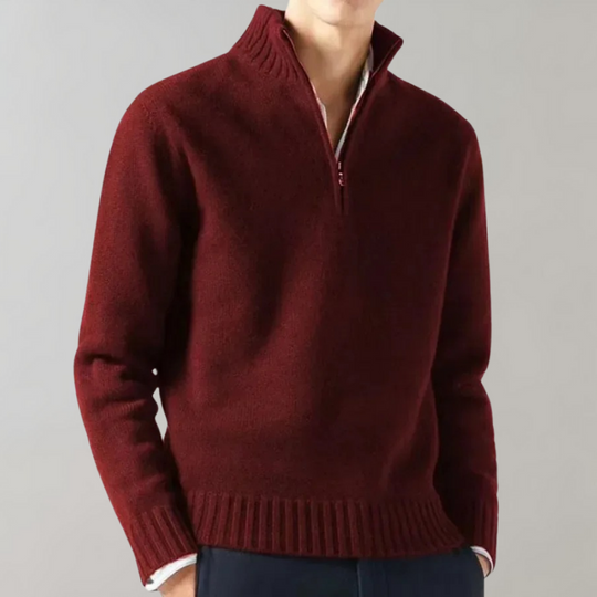 R&B | Stylischer Halb-Reißverschluss Herrenpullover