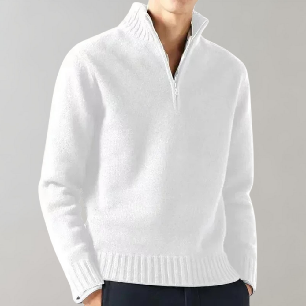R&B | Stylischer Halb-Reißverschluss Herrenpullover