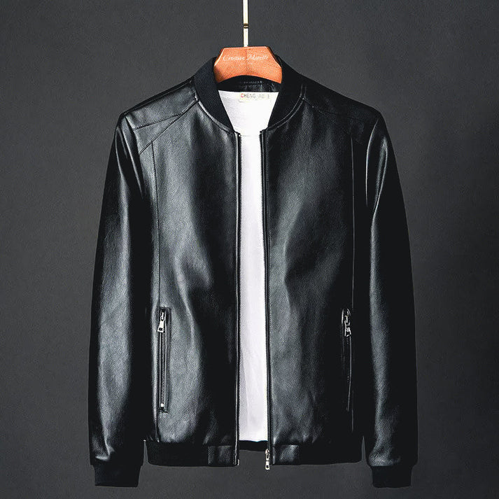 R&B | Stylische Herren-Lederjacke aus Kunstleder mit präzisen Details