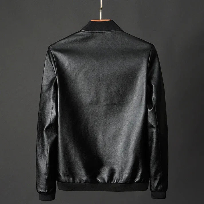 R&B | Stylische Herren-Lederjacke aus Kunstleder mit präzisen Details