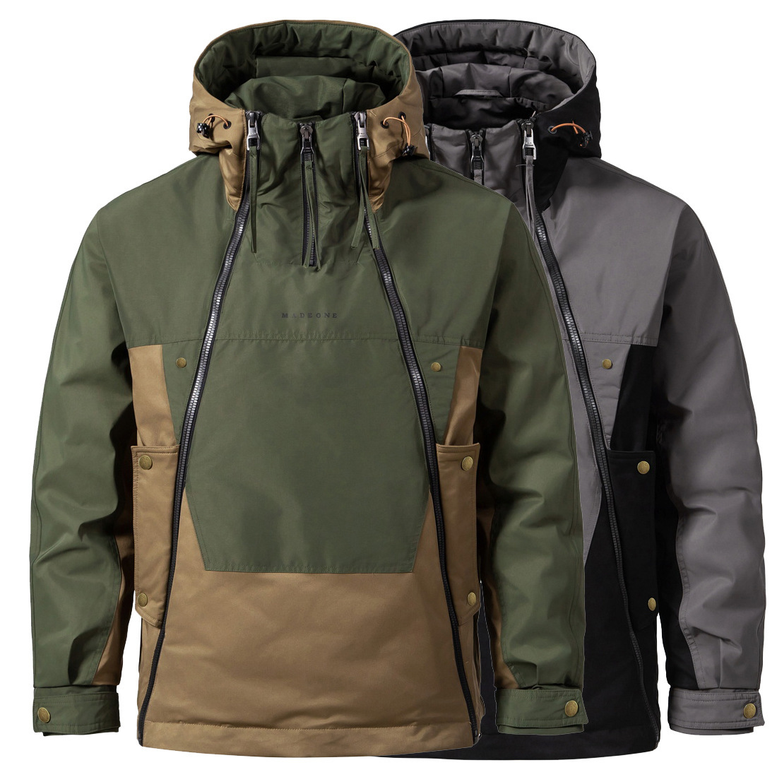 R&B | Stylische Herren Winterjacke mit Doppelt Zipper