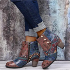 R&B | Stilvolle Retro-Leder Damenstiefel