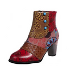R&B | Stilvolle Retro-Leder Damenstiefel