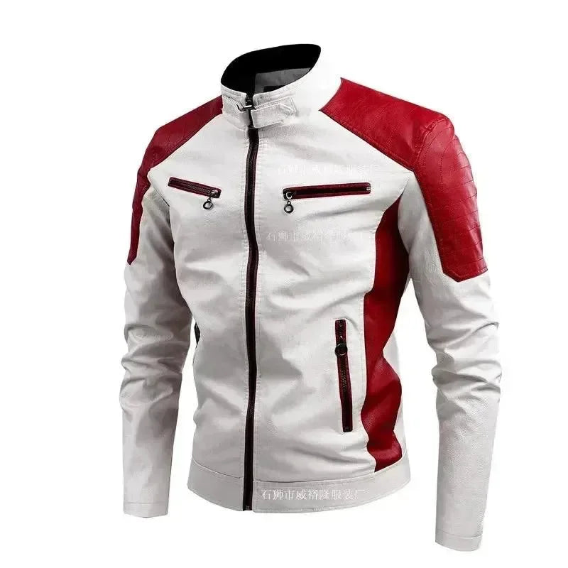 R&B | Stilvolle Slim-Fit Herren Leder Bikerjacke