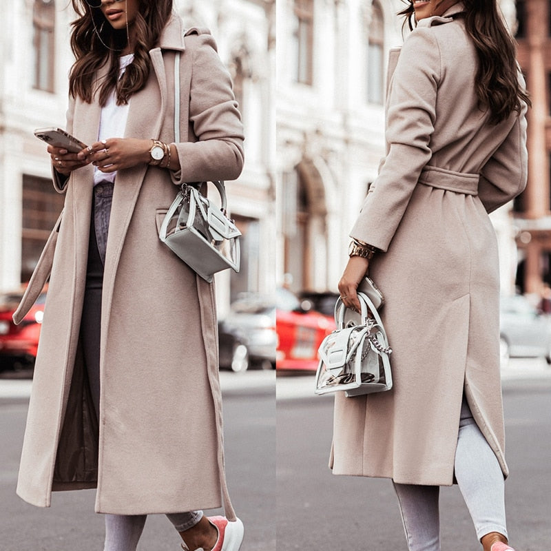 R&B | Stylischer Wintermantel - Lange und Warme Damenjacke