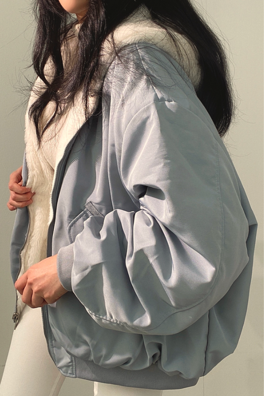 R&B | Damen Winter Wolle Doppelknopf Trenchcoat