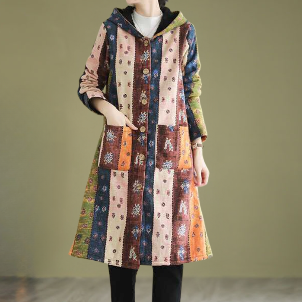 R&B | Herbstjacke mit Kapuze in mittellanger Länge für Damen