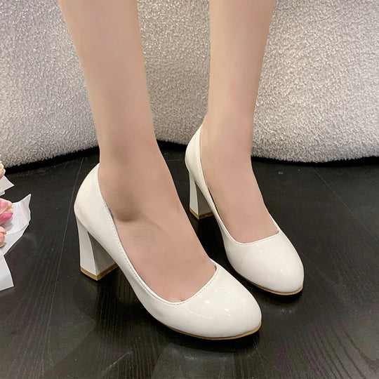 Olivia | Runde Zehe Slip-on Büroschuhe