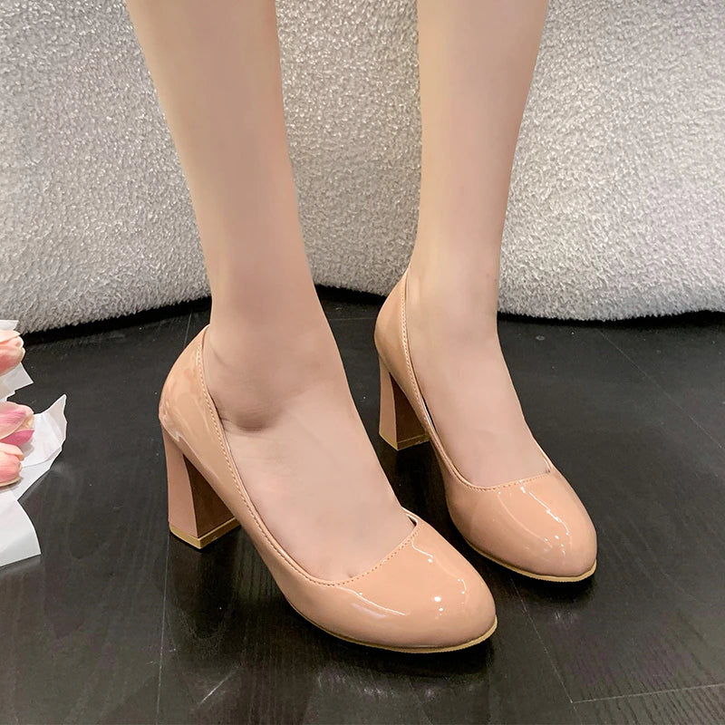 Olivia | Runde Zehe Slip-on Büroschuhe