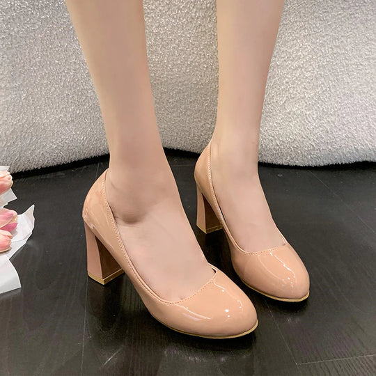 Olivia | Runde Zehe Slip-on Büroschuhe