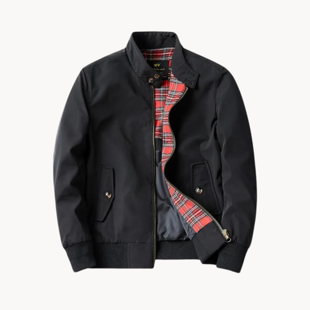 R&B | Herren Camden Heritage Harrington Jacke - Tartanmuster gefüttert