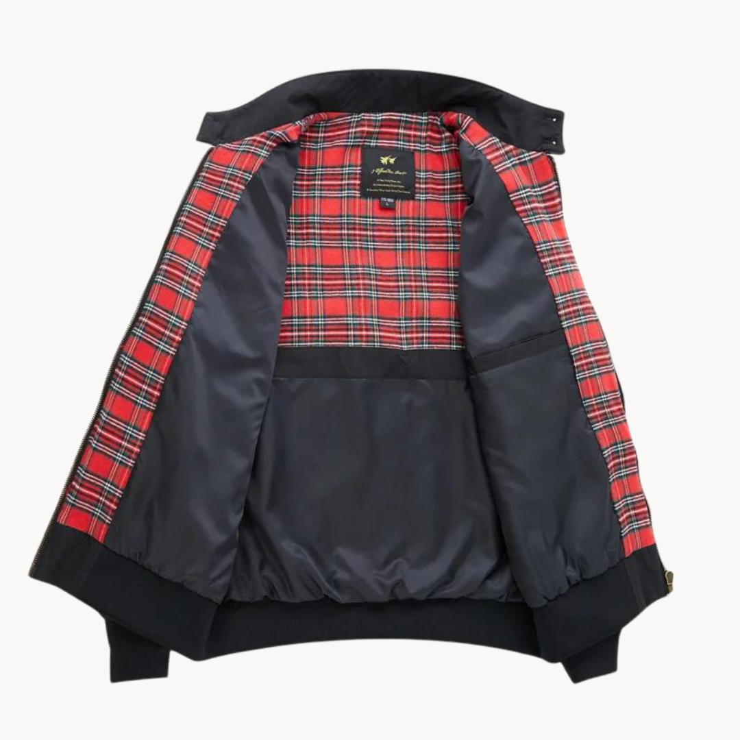 R&B | Herren Camden Heritage Harrington Jacke - Tartanmuster gefüttert