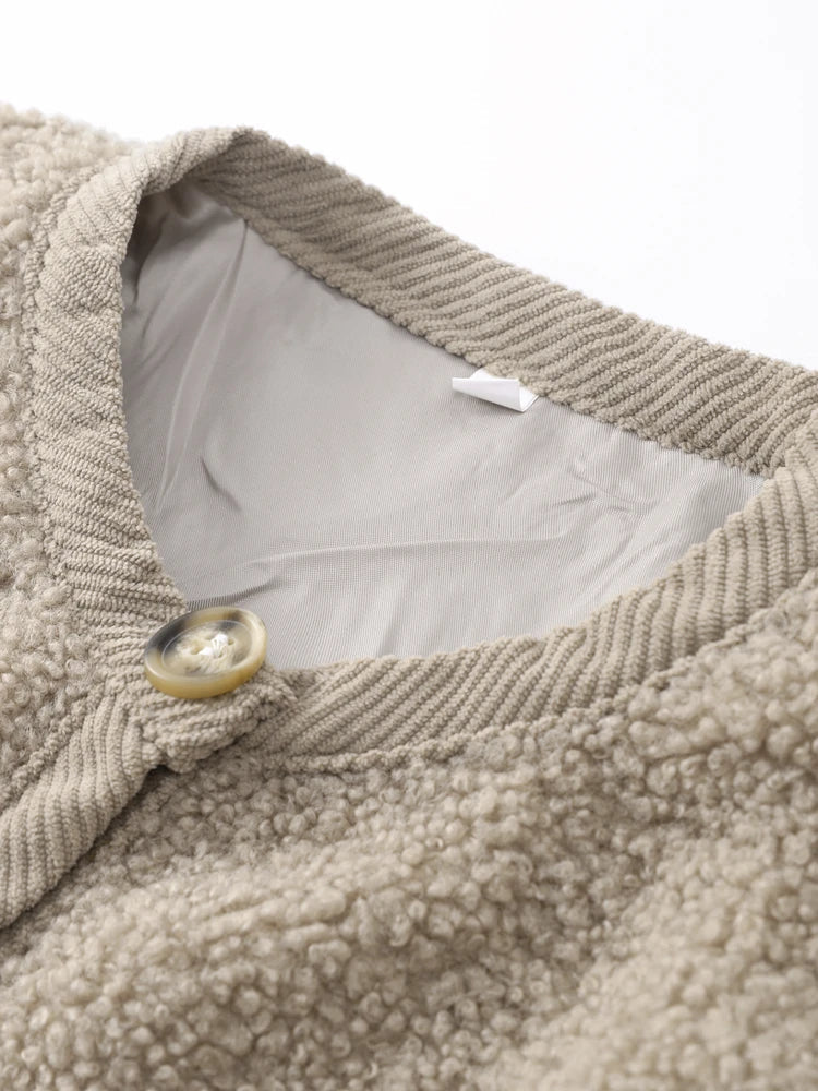 R&B | Teddy Strickjacke mit Knöpfen