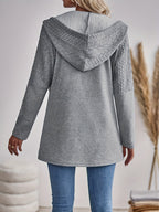R&B | Texturierte Zip-Up Hoodie Jacke
