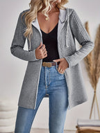 R&B | Texturierte Zip-Up Hoodie Jacke