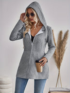 R&B | Texturierte Zip-Up Hoodie Jacke