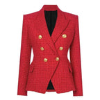 R&B | Der pragmatische rote Tweed-Blazer für Frauen - Lässig - Unifarben