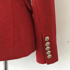 R&B | Der pragmatische rote Tweed-Blazer für Frauen - Lässig - Unifarben