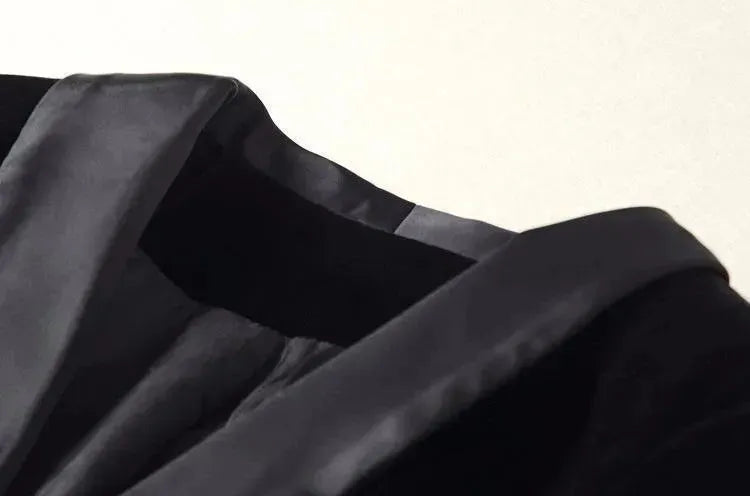 R&B | Der Prowess Samt V-Ausschnitt Blazer Damen - Lässig - Uni-Einfarbig