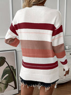R&B | Trendy Farbblock Rundhals Pullover