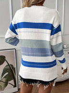 R&B | Trendy Farbblock Rundhals Pullover