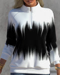 R&B | Trendy Damen Zipkragenpullover
