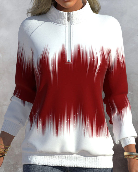 R&B | Trendy Damen Zipkragenpullover