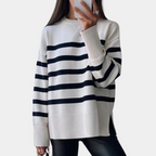 R&B | Trendy Oversized Gestreifter Damenpullover