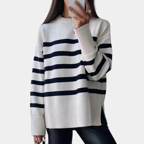 R&B | Trendy Oversized Gestreifter Damenpullover