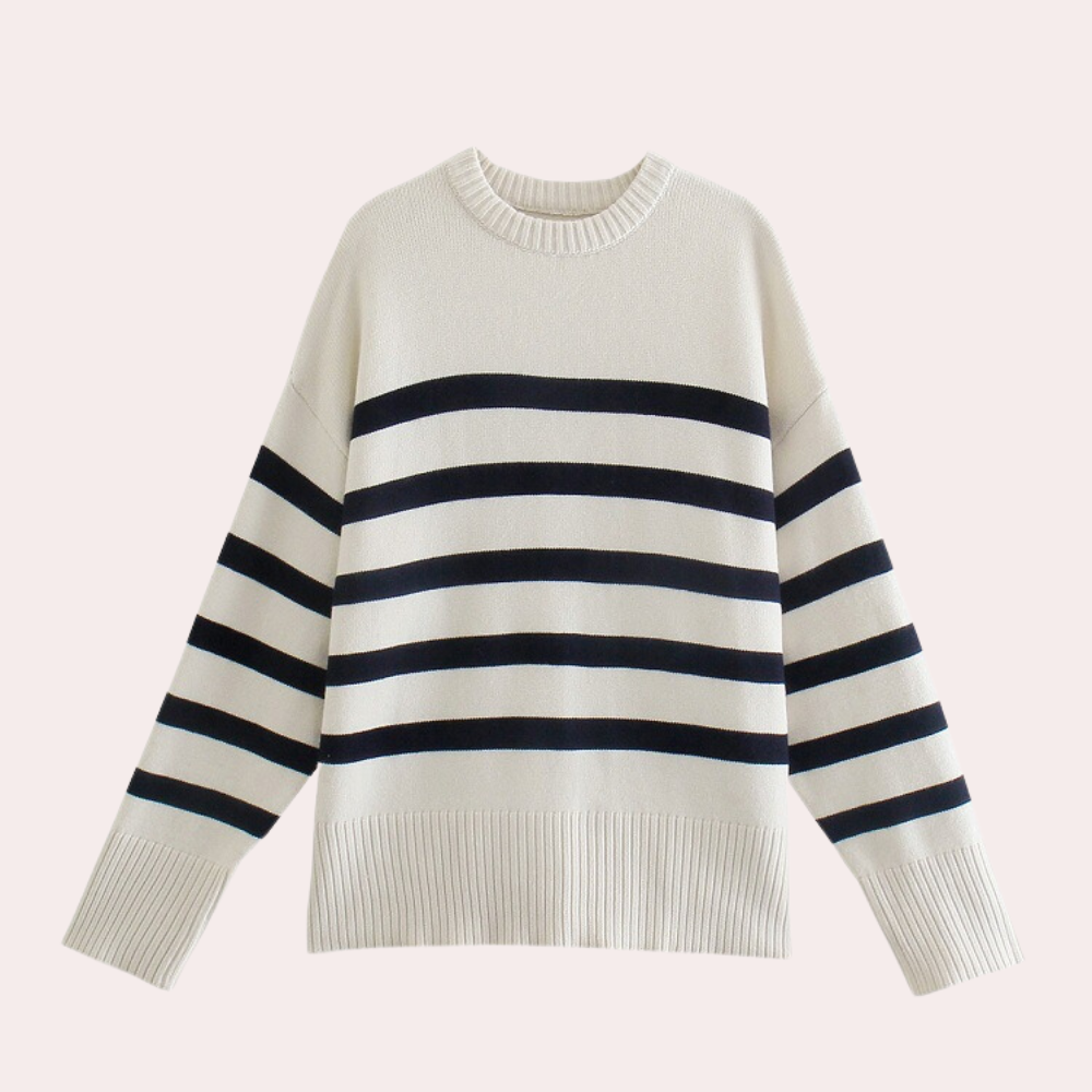 R&B | Trendy Oversized Gestreifter Damenpullover