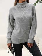 R&B | Trendy Einfarbiger Rollkragenpullover