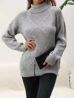 R&B | Trendy Einfarbiger Rollkragenpullover