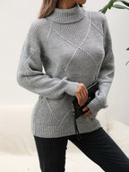 R&B | Trendy Einfarbiger Rollkragenpullover