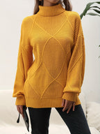 R&B | Trendy Einfarbiger Rollkragenpullover