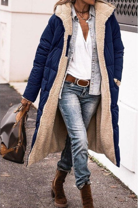 R&B | Trendy Wende Damen Wintermantel