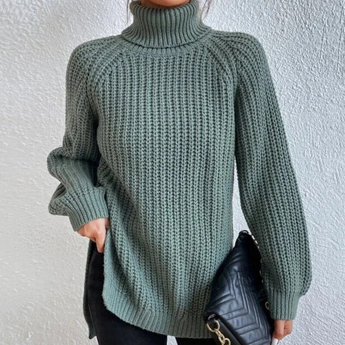 R&B | Trendy Damen Strickrollkragenpullover