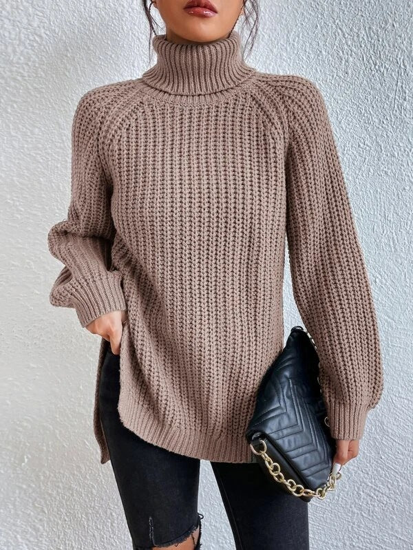 R&B | Trendy Damen Strickrollkragenpullover