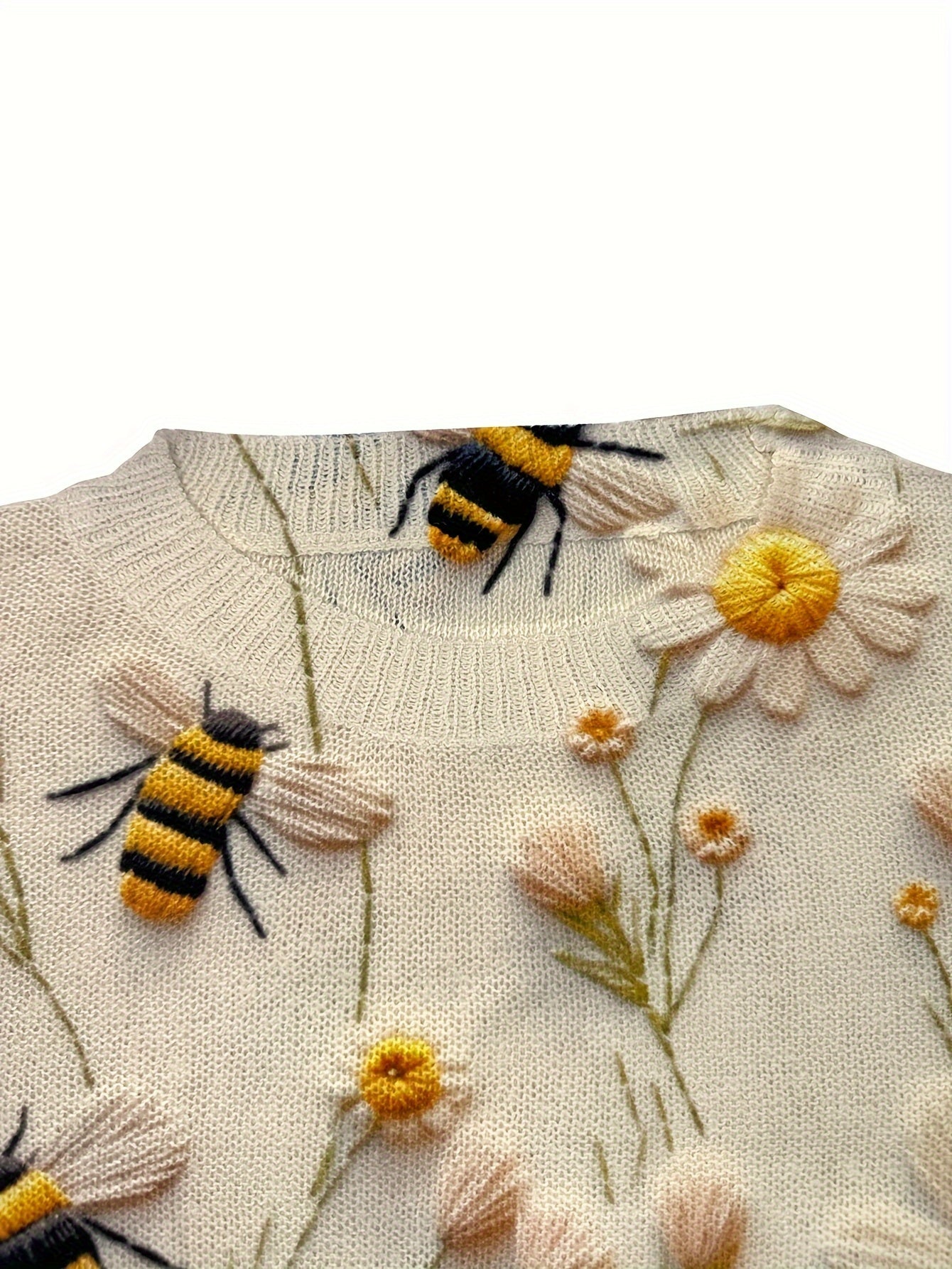 R&B | Trendy Damenpullover mit Bienenmuster