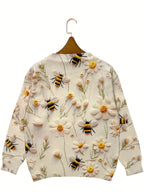 R&B | Trendy Damenpullover mit Bienenmuster