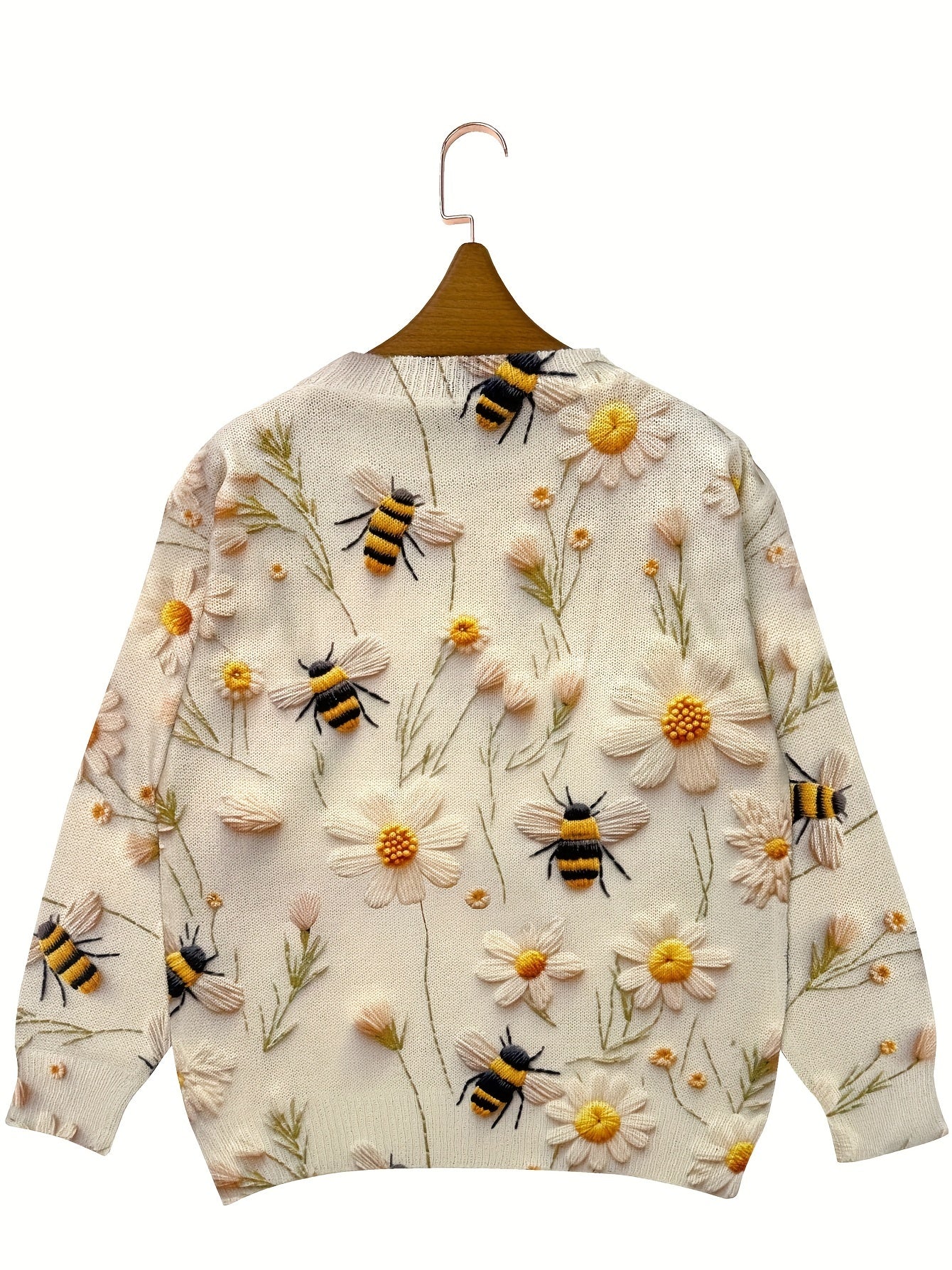 R&B | Trendy Damenpullover mit Bienenmuster