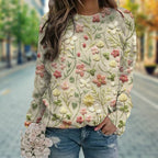 R&B | Trendy Damenpullover mit Blumenmuster