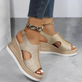 R&B | Elegante, LanglR&Bige sandalen mit Einem Eleganten Schnallenriemen
