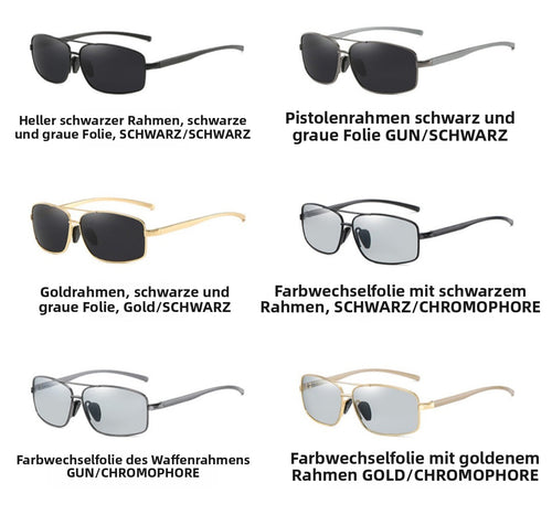R&B | Vintage Square Aluminium Magnesium Polarisierte Sonnenbrille