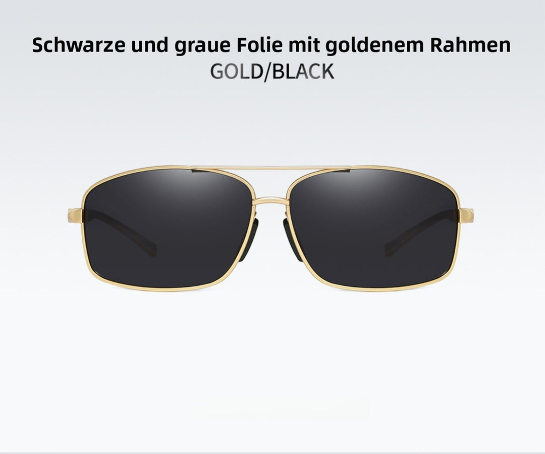 R&B | Vintage Square Aluminium Magnesium Polarisierte Sonnenbrille