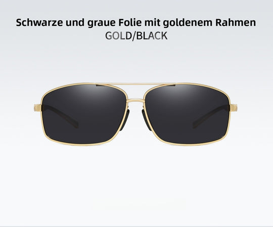 R&B | Vintage Square Aluminium Magnesium Polarisierte Sonnenbrille