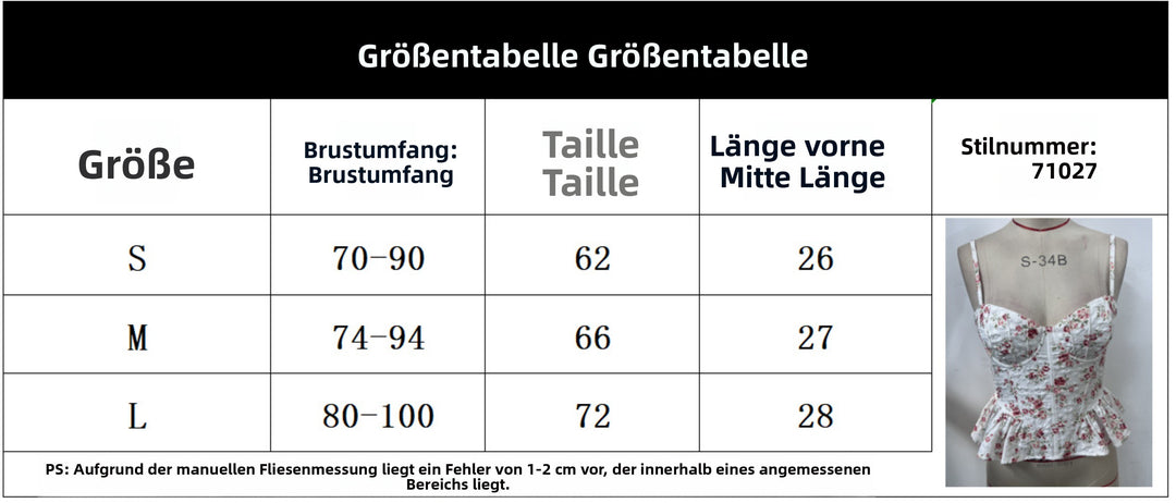 R&B | Floraler Brustschal mit Schnürsenkeln