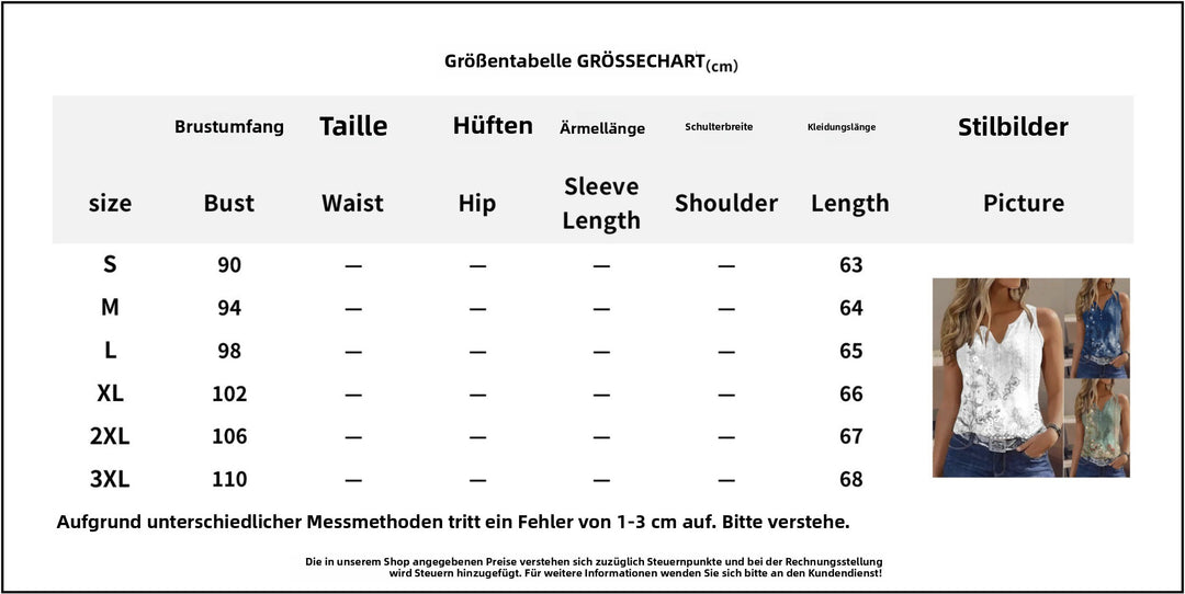 R&B | Bedrucktes T-Shirt mit Knöpfen