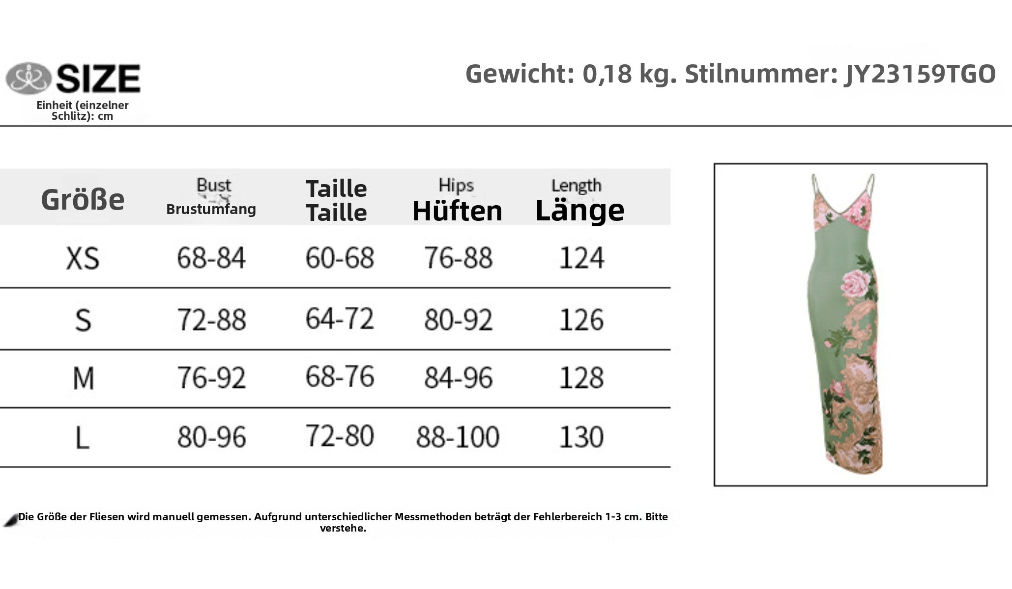 R&B | Schlankes Kleid mit Sling-Print